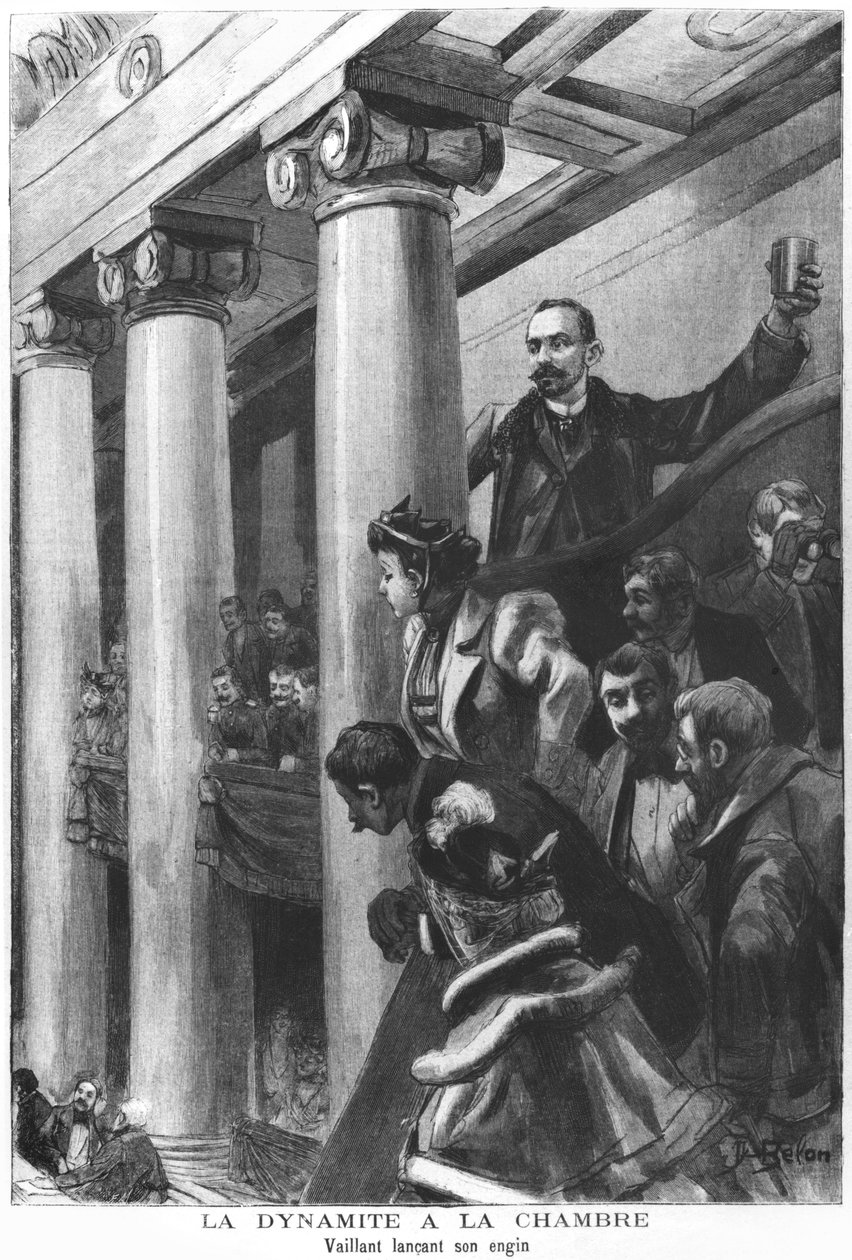 Dynamit eksploderer i Deputeretkammeret i Paris, december 1893 af Jose Belon