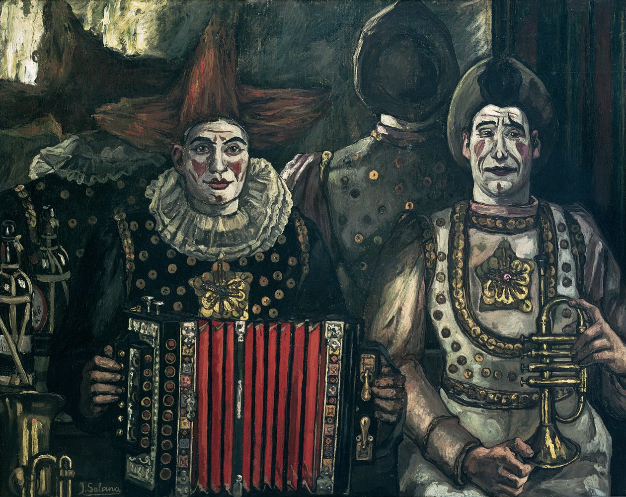 Klovnene, 1920 af Jose Gutierrez Solana