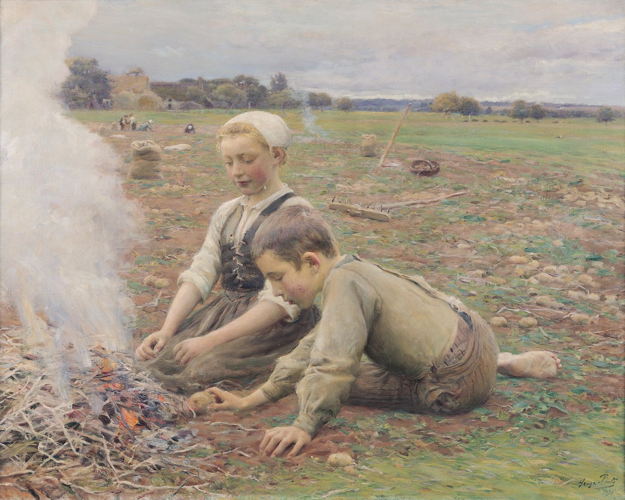 Kartoffelsamlerne, 1898 af Jose Julio de Souza Pinto