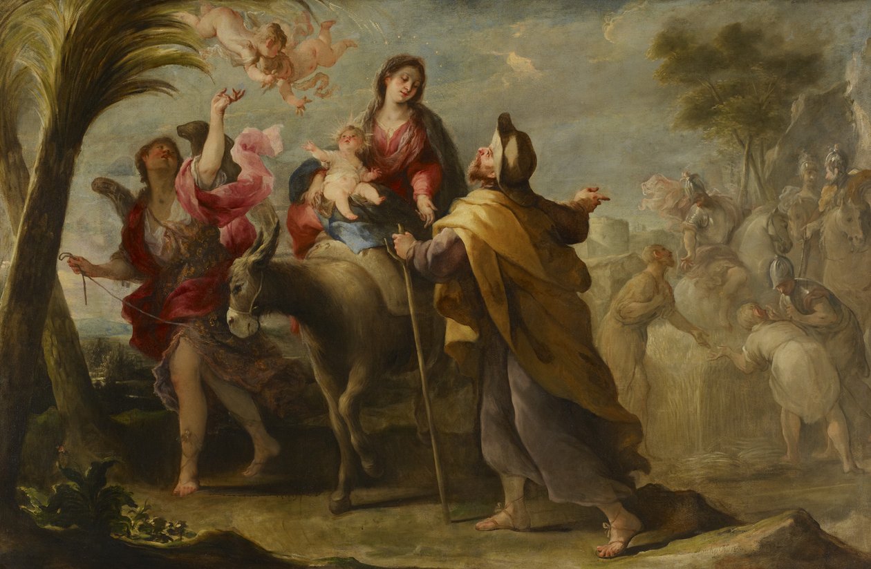 Flugten til Egypten, 1669 af Jose Moreno