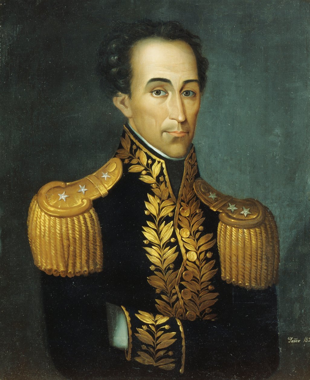 Portræt af Simon Bolivar, 1831 af Jose Anselmo Yanez
