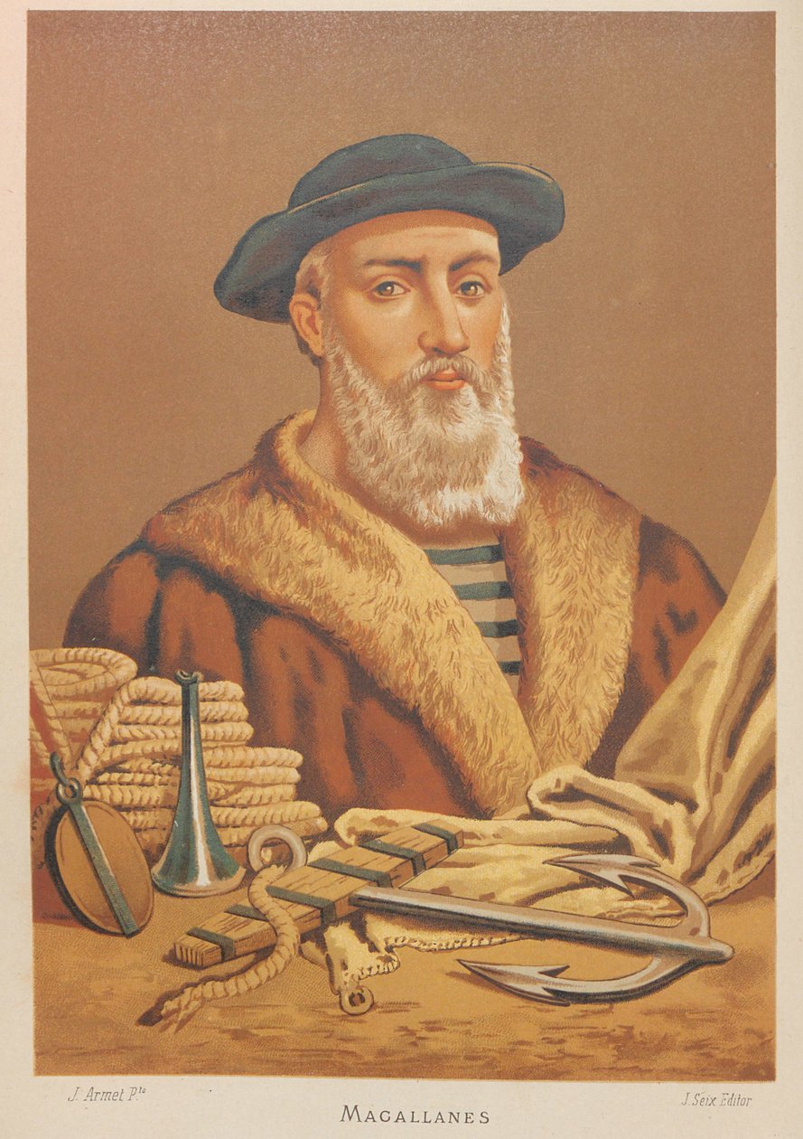 Portræt af Ferdinand Magellan 1470-1521, 1879. af Jose Armet Portanell