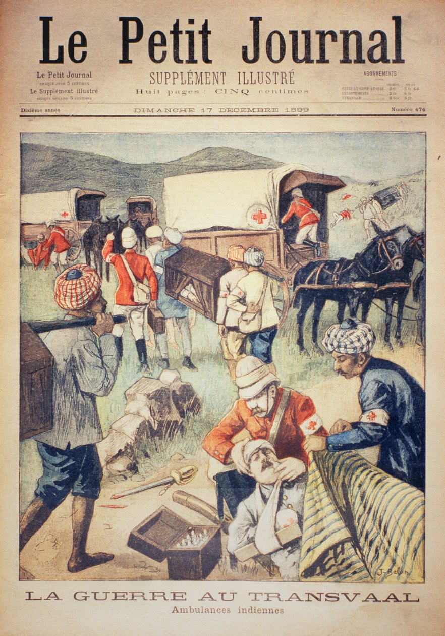 The War in the Transvaal: Indian Ambulances, forside af Le Petit Journal, 17. december 1899 af Jose Belon