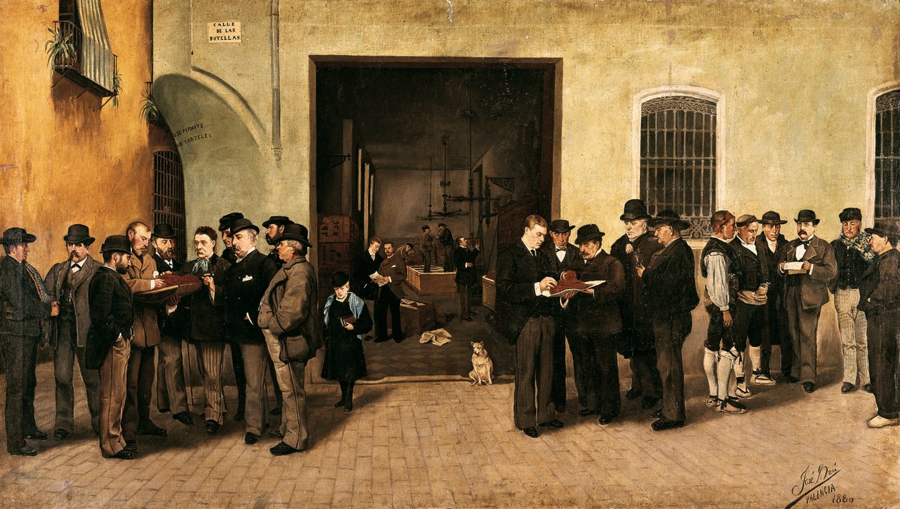 "" The Saffron Trade "" Maleri af Jose Bru Albinana (1800-tallet) 1880 Valencia. Museum of Bellas Artes San Pio V. af Jose Bru Albinana