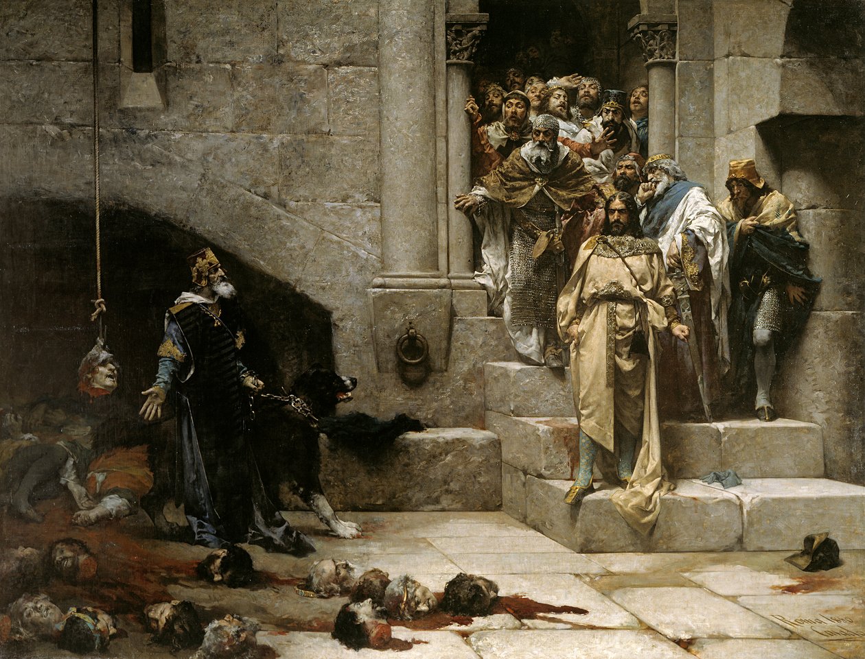 Klokken i Huesca, 1880 af Jose Casado del Alisal