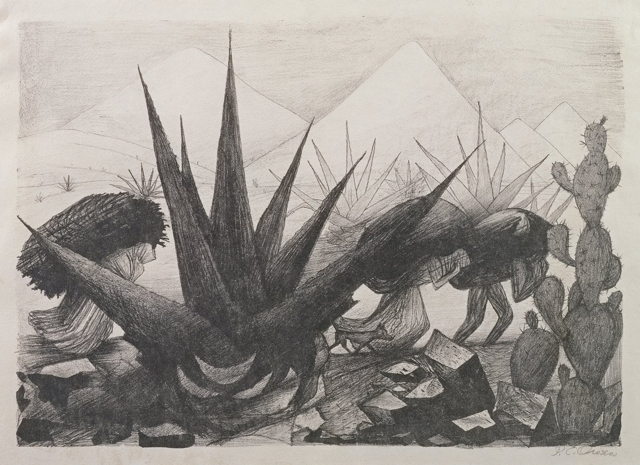 indianere og magneyplanter af José Clemente Orozco