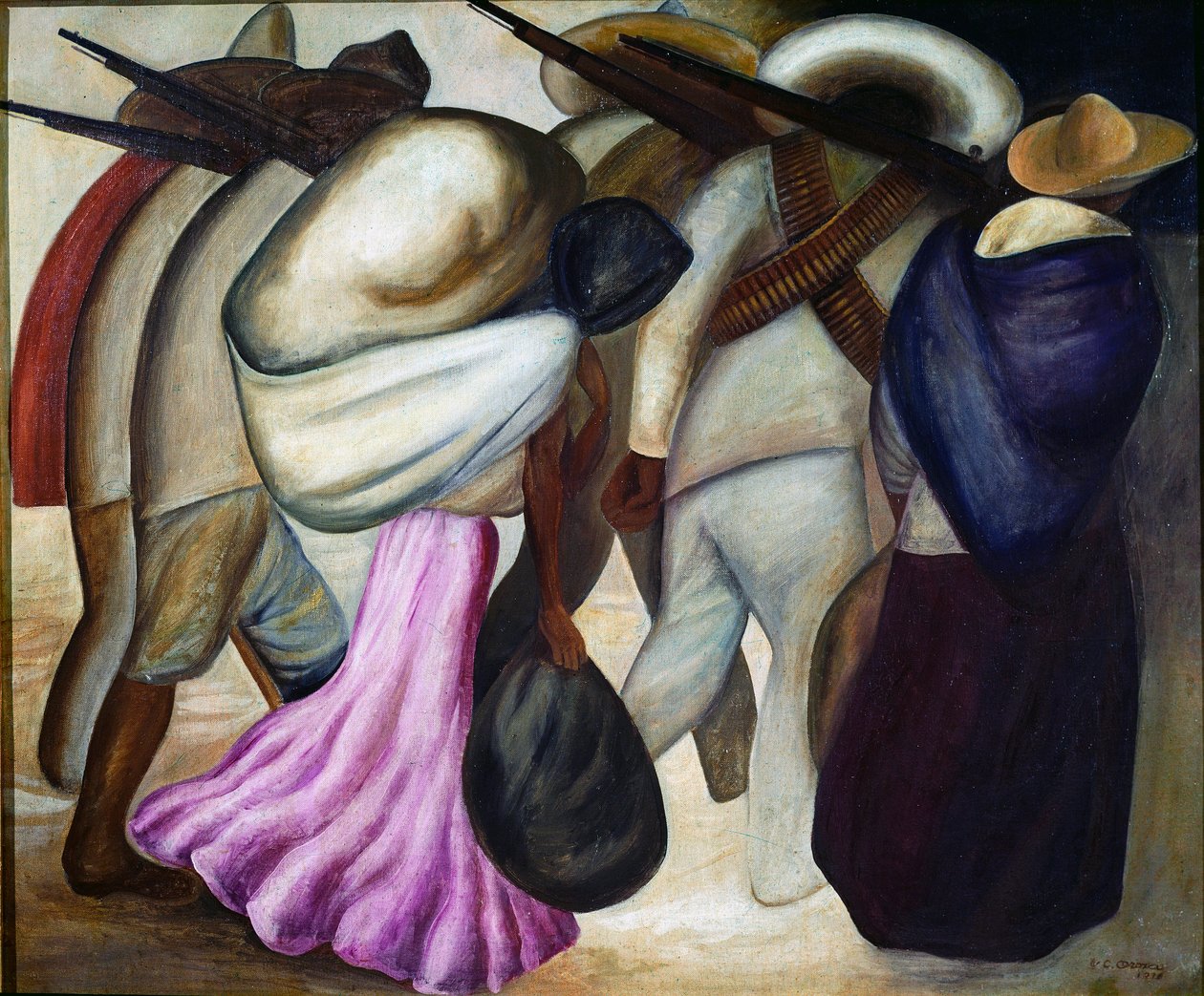 Soldaterne Soldaterne. maleri af Jose Clemente Orozco (1883-1949) 1926 Mexico City, Museum of Modern Art af José Clemente Orozco