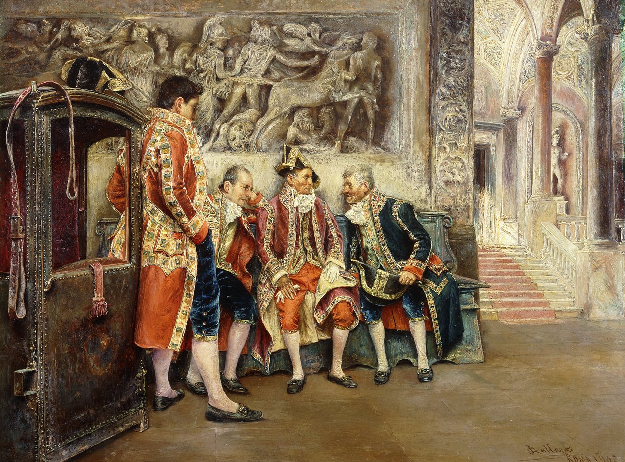 Waiting for his Eminence, 1902 af Jose Gallegos Arnosa