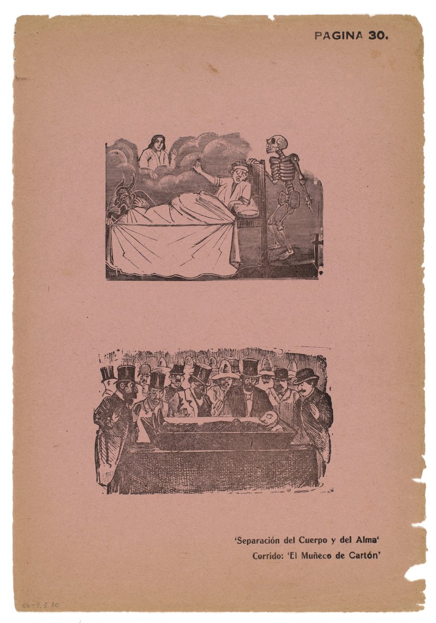 Adskillelse af krop og sjæl (gravering) af José Guadalupe Posada