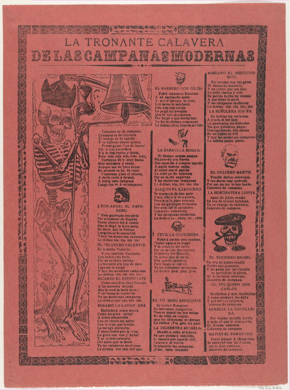 Das donnernde Skelett der modernen Glocken af José Guadalupe Posada