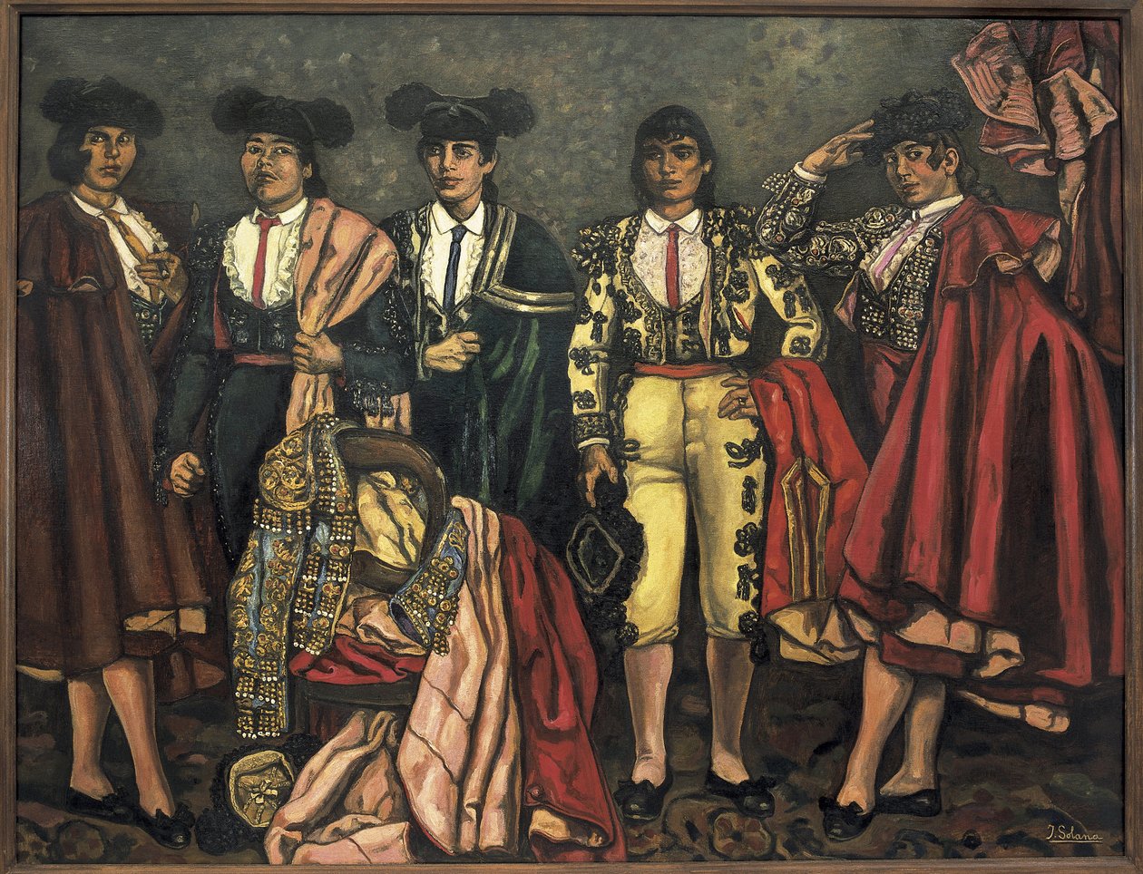De unge tyrefægtere (kvindelige tyrefægtere). 1931 (olie på lærred) af Jose Gutierrez Solana