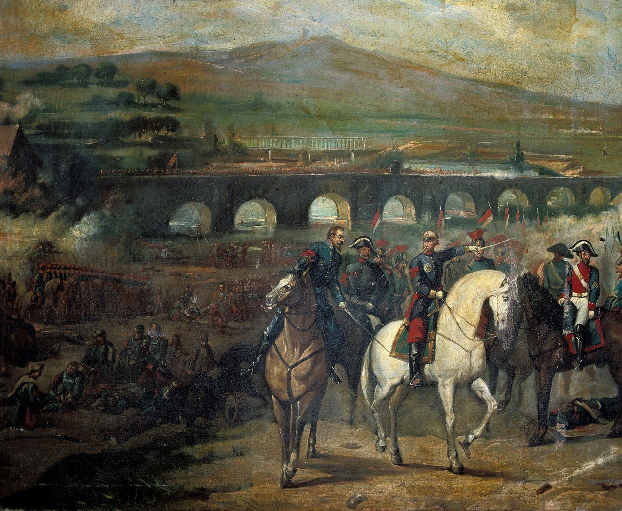 Slaget ved Alcolea nær Cordoba, 20. september 1868 af Jose Maria Rodriguez de Losada