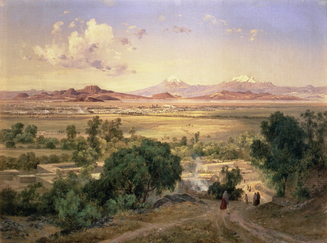 The Valley of Mexico fra Low Ridge of Tacubaya af José María Velasco