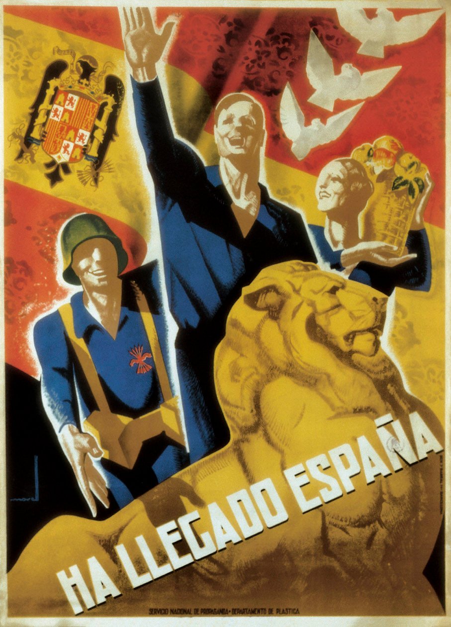 Spansk borgerkrig (1936-1939): Spanien er ankommet, ca. 1936-39 (plakat) af Jose Morell