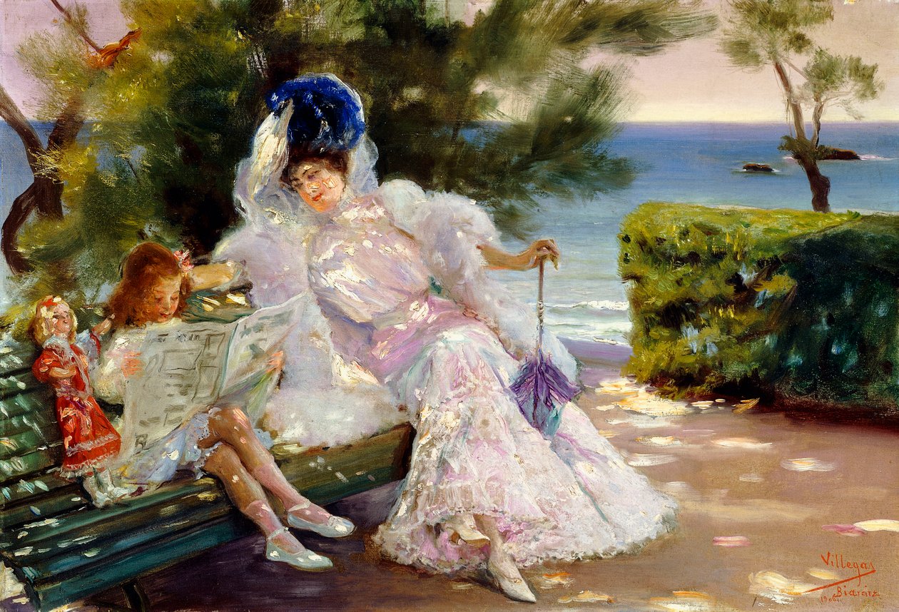 Eftermiddag ved havet, Biarritz af Jose Villegas Cordero