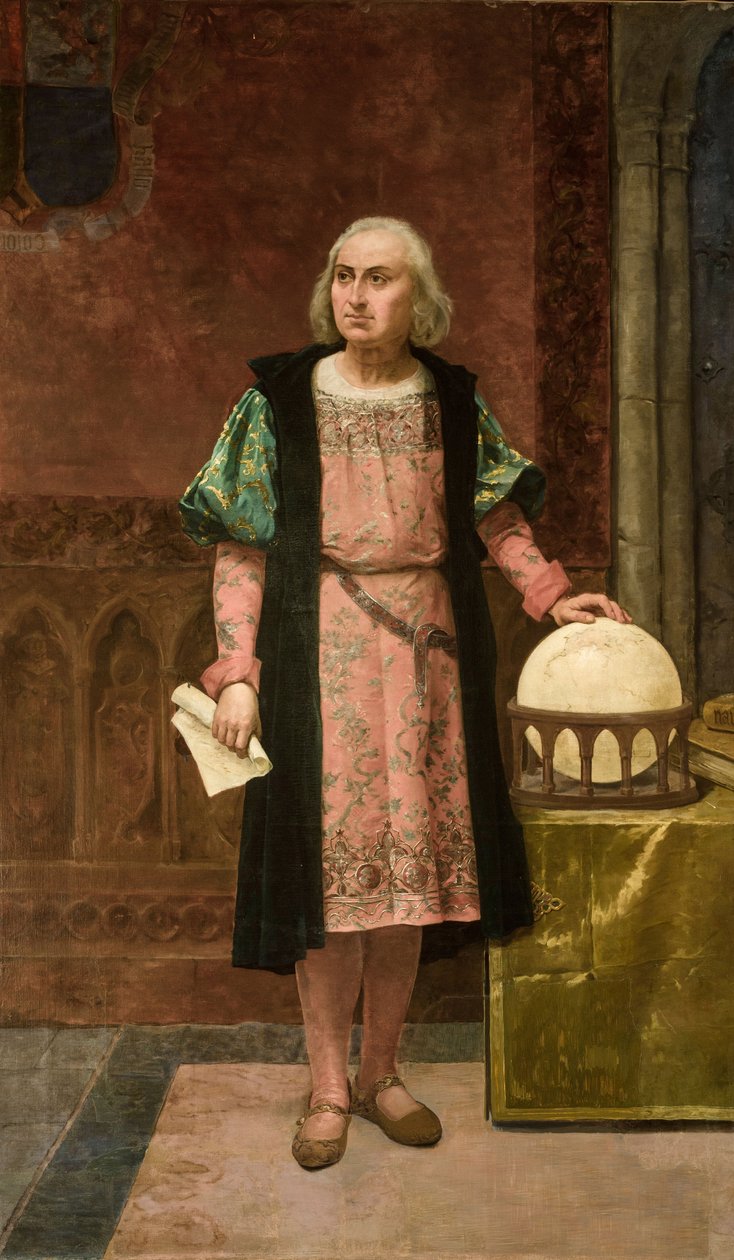 Portræt af Christopher Columbus af Jose de la Vega Marrugal