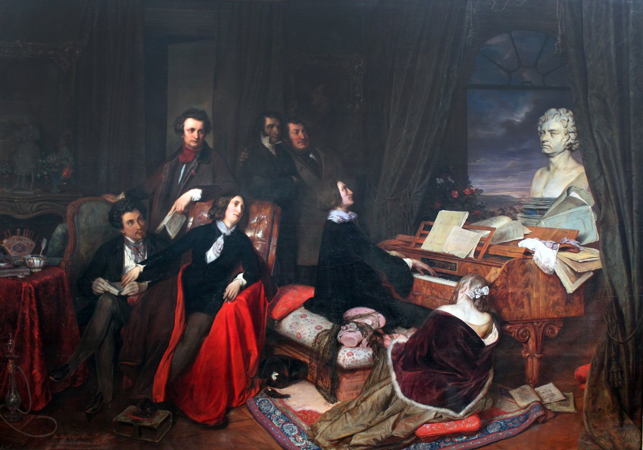 Liszt ved klaveret af Josef Danhauser