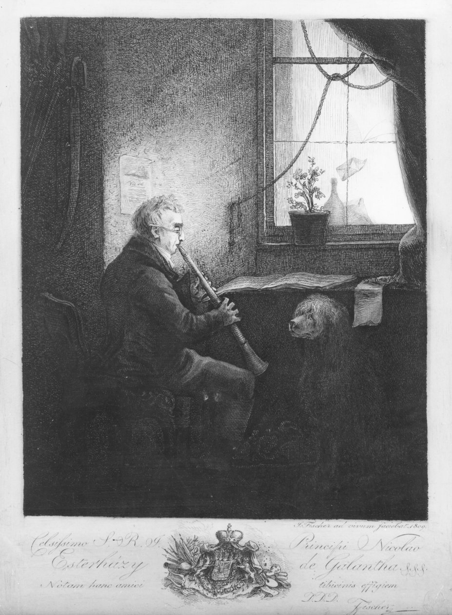 Duke Esterhazy spiller klarinet, 1809 af Josef Fischer