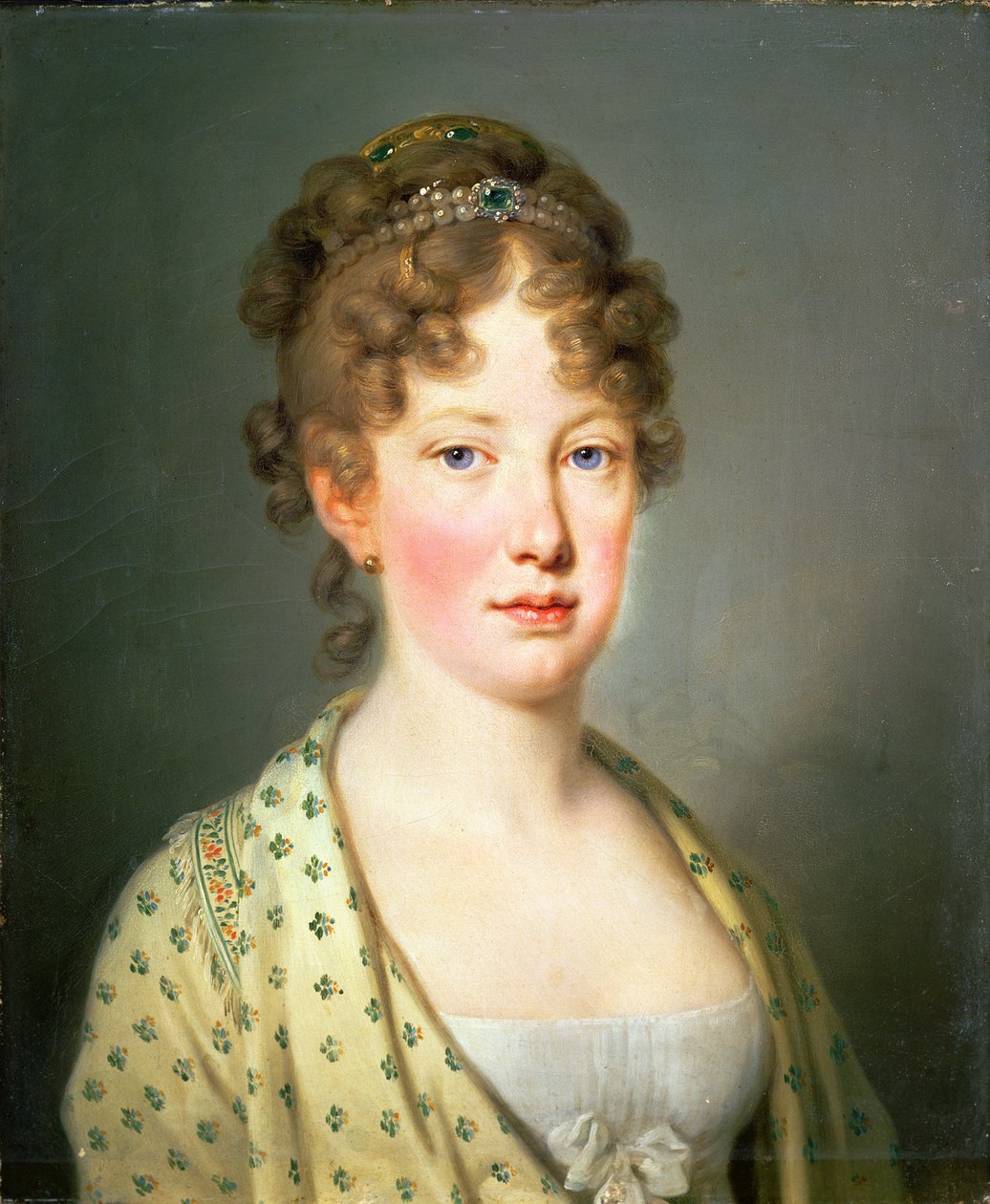 Ærkehertuginde Leopoldina af Østrig, 1. hustru til kejser Dom Pedro IV af Portugal (I af Brasilien) af Josef Kreutzinger