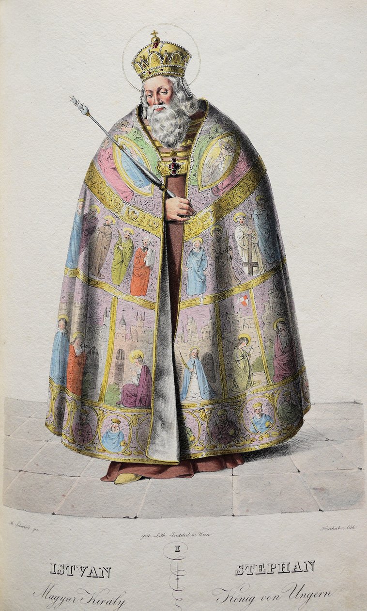 Stephen I (969-1038), helgen, konge af Ungarn af Josef Nikolaus Kriehuber