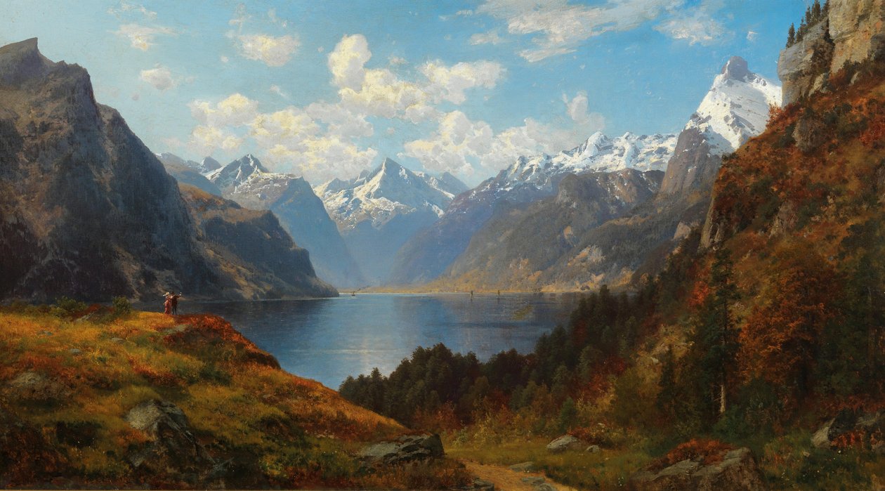 Urnersee set fra Rüthli af Josef Schoyerer