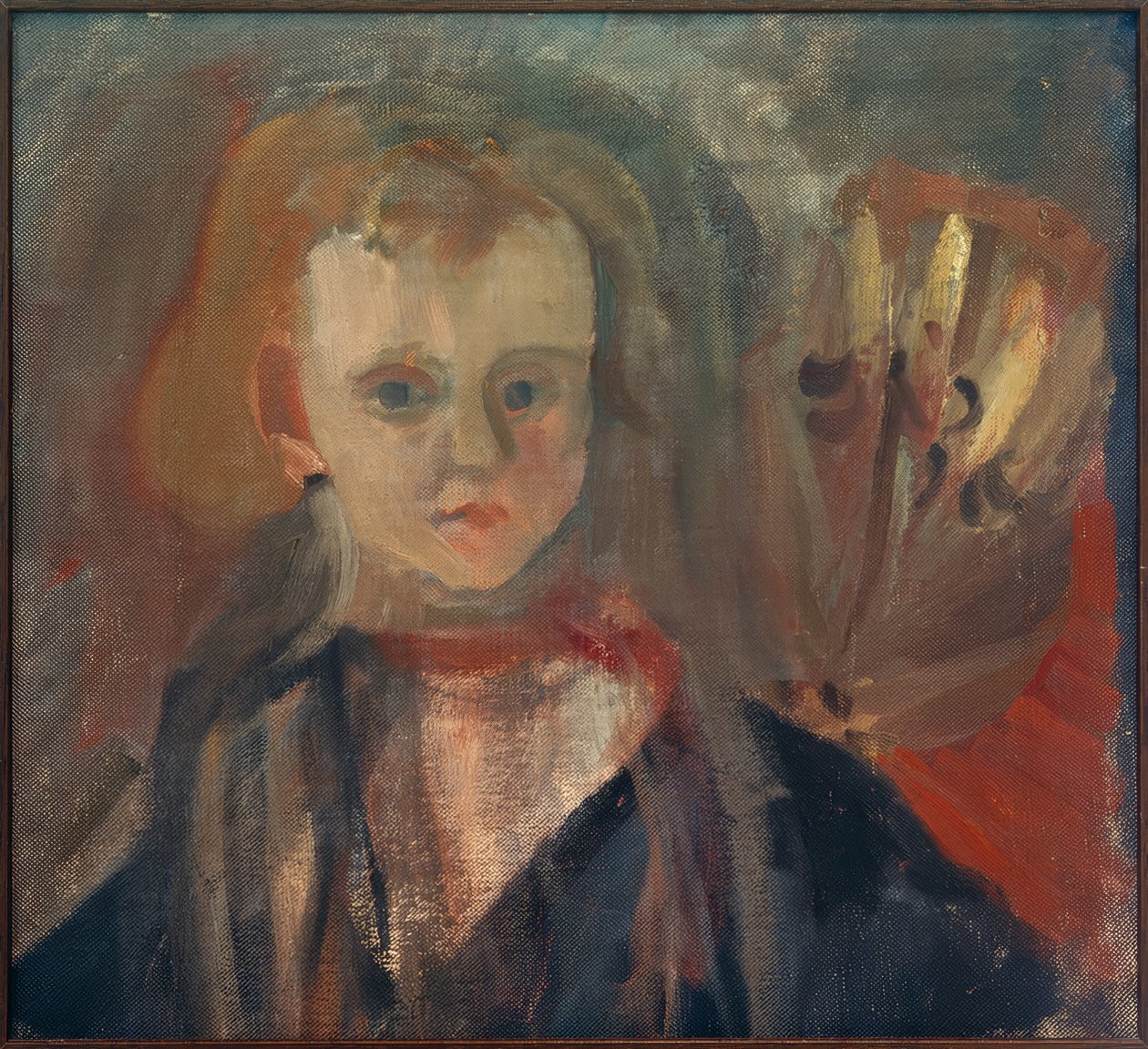 Portræt af et barn med en blomst af Josef Alfons Wirth
