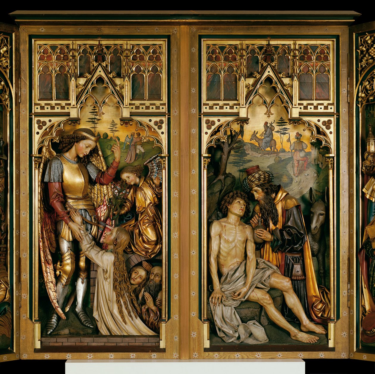 Alterhelligdom fra det tidligere højalter i hjælpernes klosterkirke i Wien af Josef Bachlechner d. Ä.