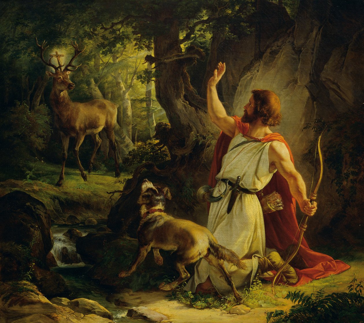Sankt Eustaces omvendelse af Josef Binder