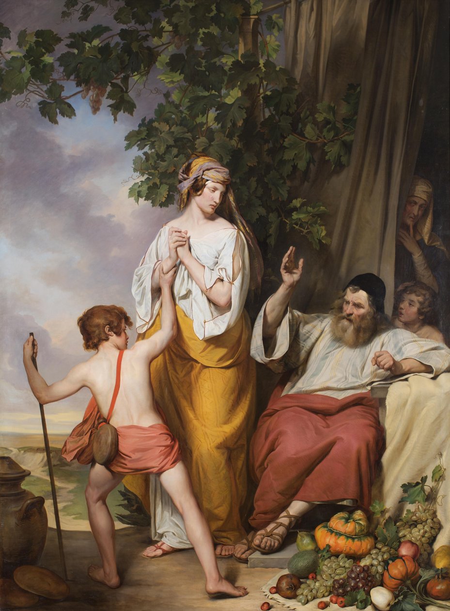 Abraham afviser Hagar og Ismael af Josef Danhauser