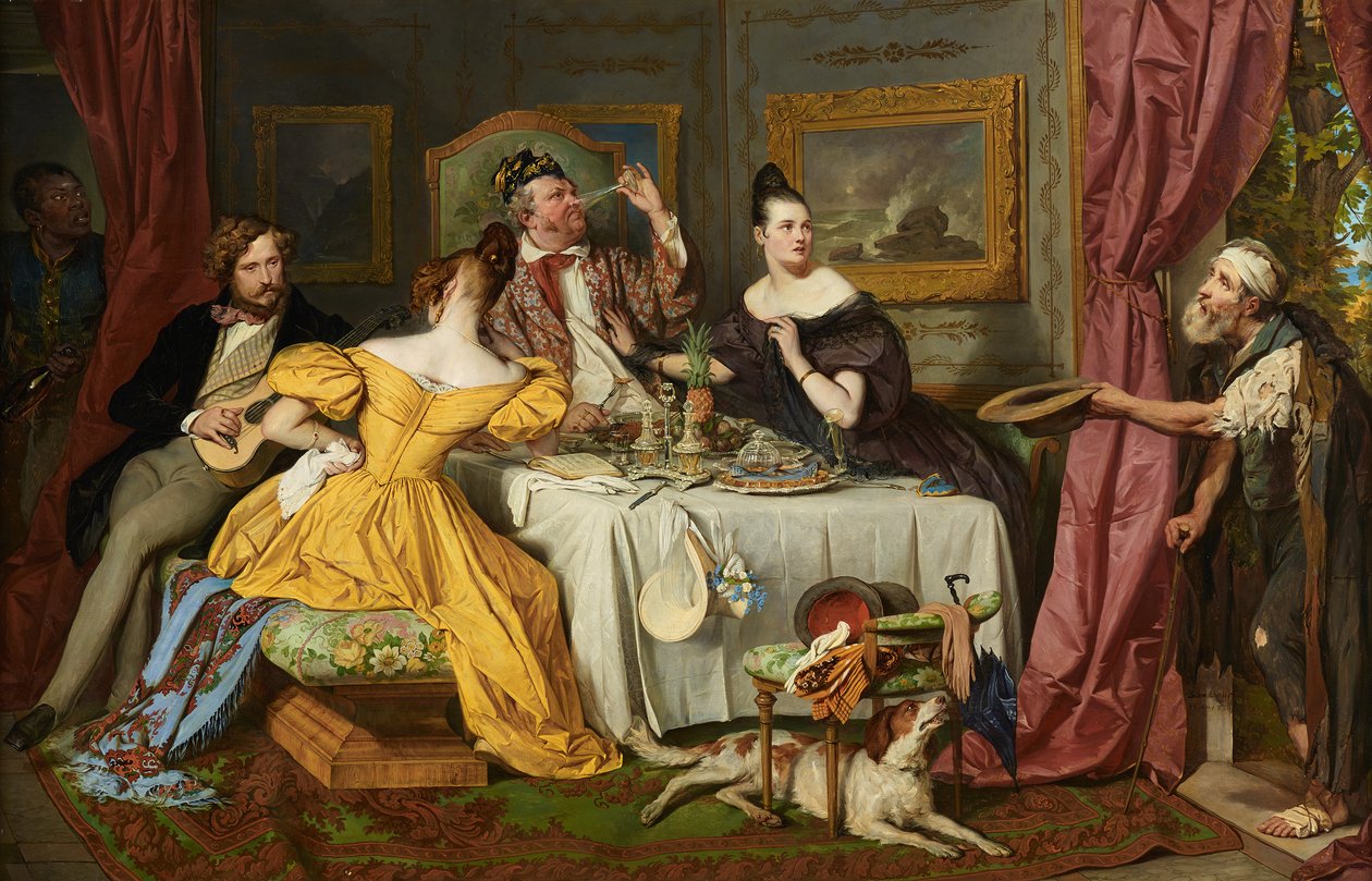 Den rige frådser af Josef Danhauser