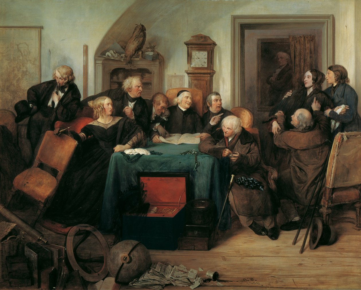 Åbningen af ​​testamentet af Josef Danhauser