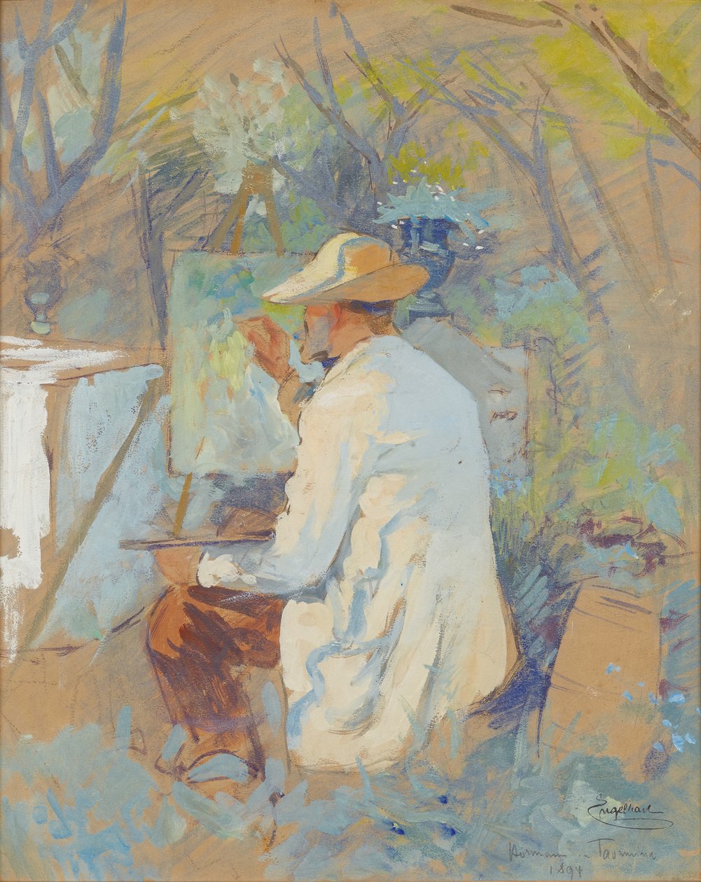 Theodor von Hörmann maleri i Taormina af Josef Engelhart