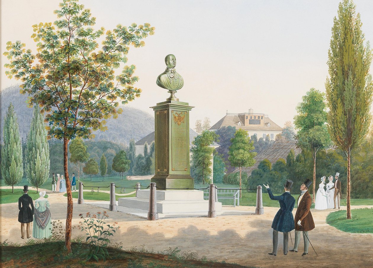Ærkehertug Rudolf, kardinalærkebiskop af Olomouc-monumentet i Ischl. af Josef Hafner