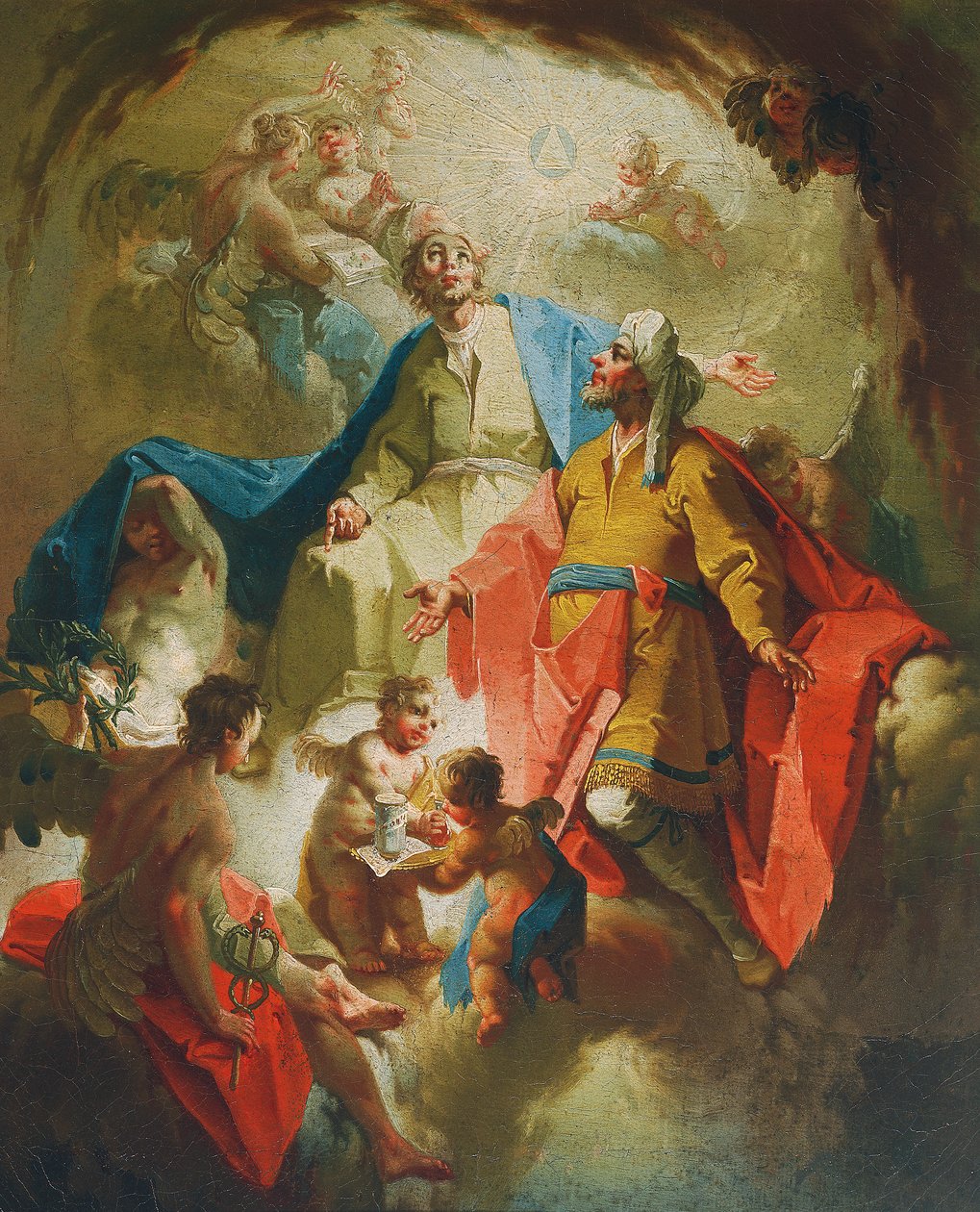 Glory of Saints Cosmas og Damian af Josef Haller