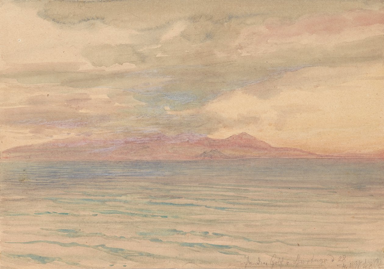 Solnedgang i Kartagobugten af Josef Hoffmann