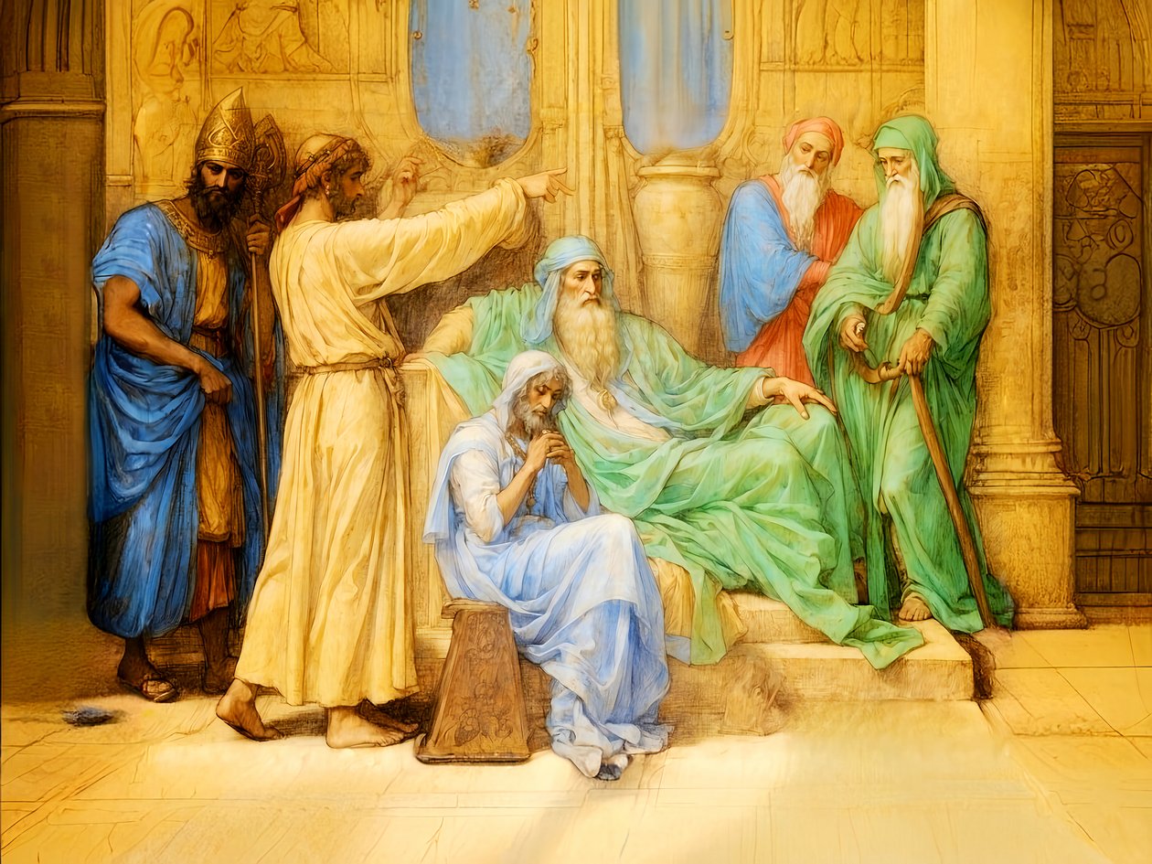 A1_Genesis_40-Joseph tolker Faraos drømme af Josef Johann Michel