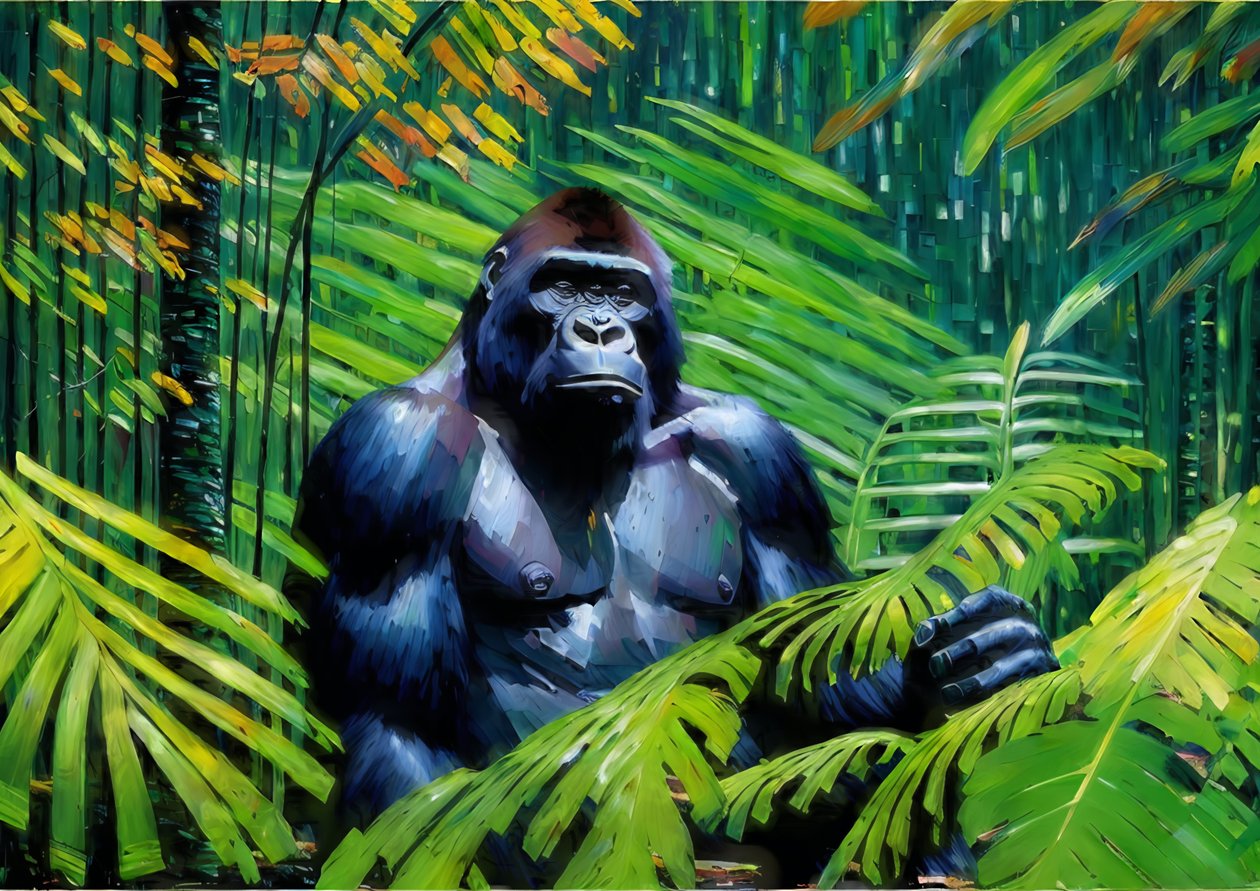 Dyr: Gorilla 3 af Josef Johann Michel