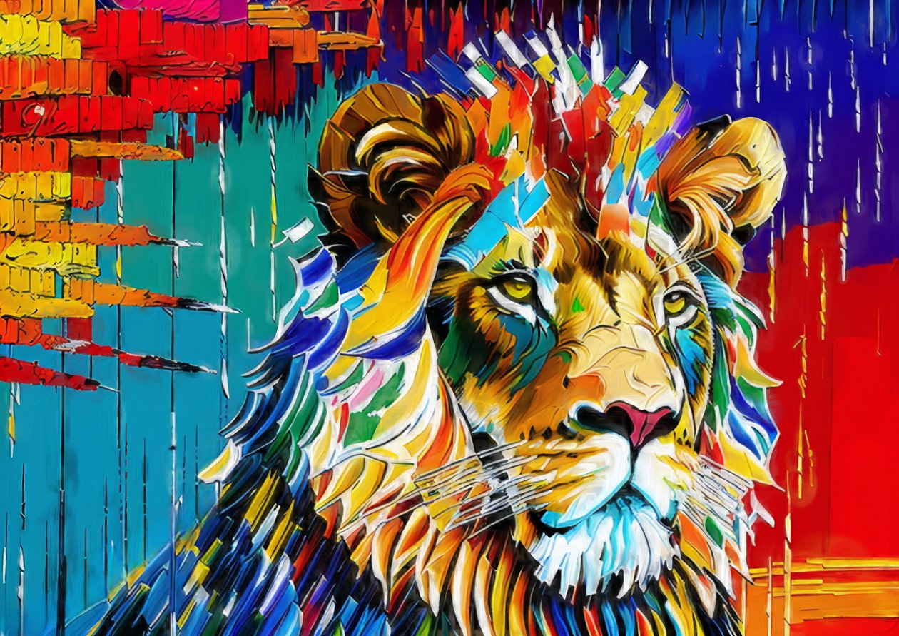 Eläimet Lion_1 af Josef Johann Michel