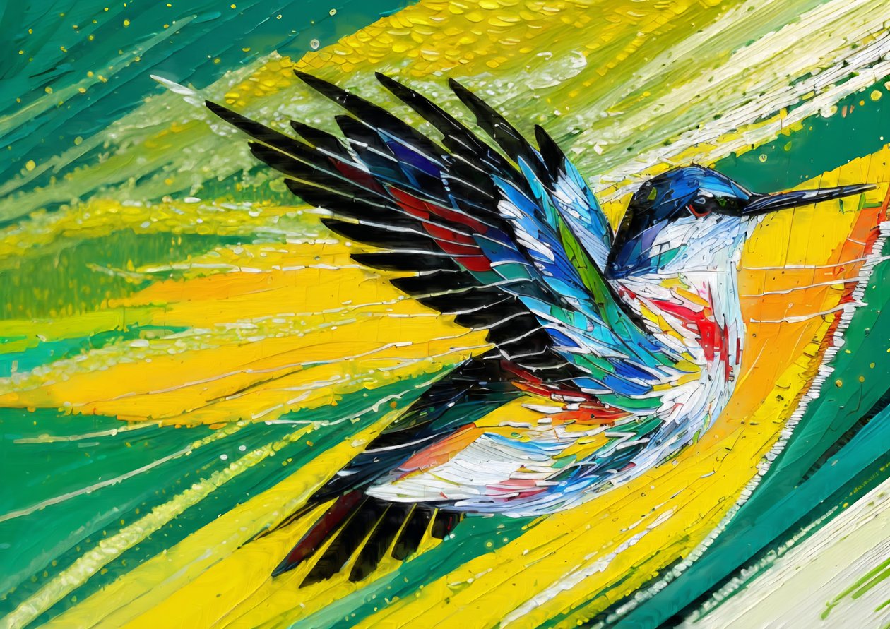 Eläimet: kolibri 1 af Josef Johann Michel