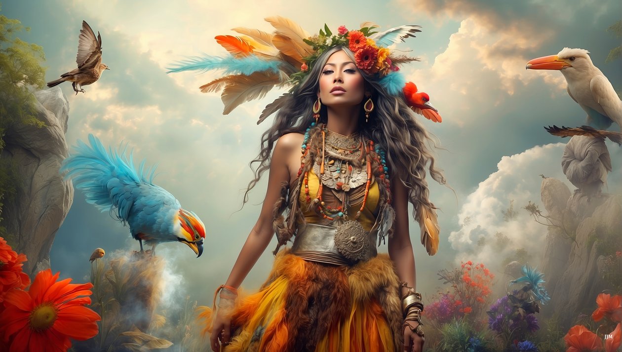 Dreamcore_dreamlike_scene-native american_02 af Josef Johann Michel