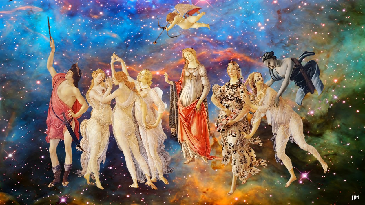 JJM-recreate: Botticelli-S_La Primavera+JWST af Josef Johann Michel