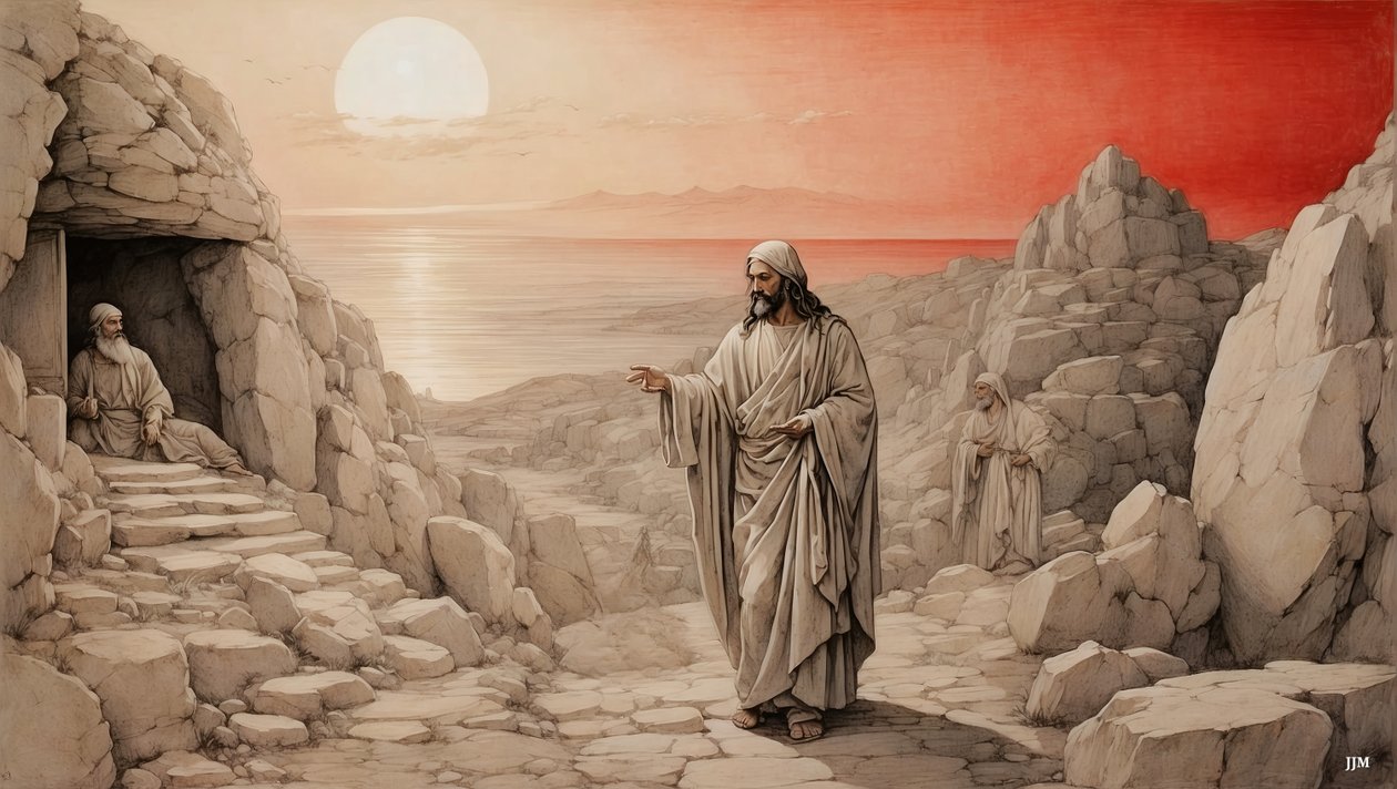 Jesus_vækker Lazarus fra de døde_02 af Josef Johann Michel