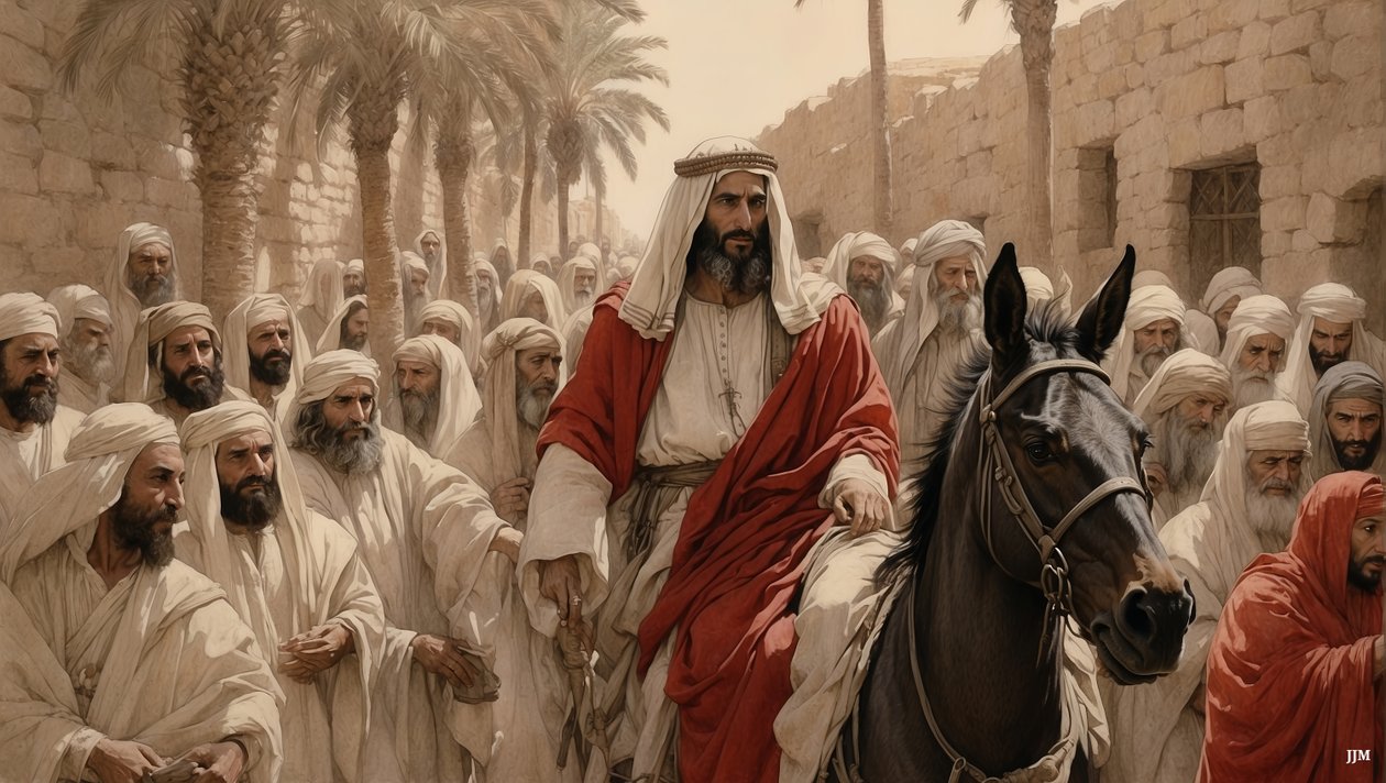 Jesus_går_ind_i_Jerusalem_02 af Josef Johann Michel