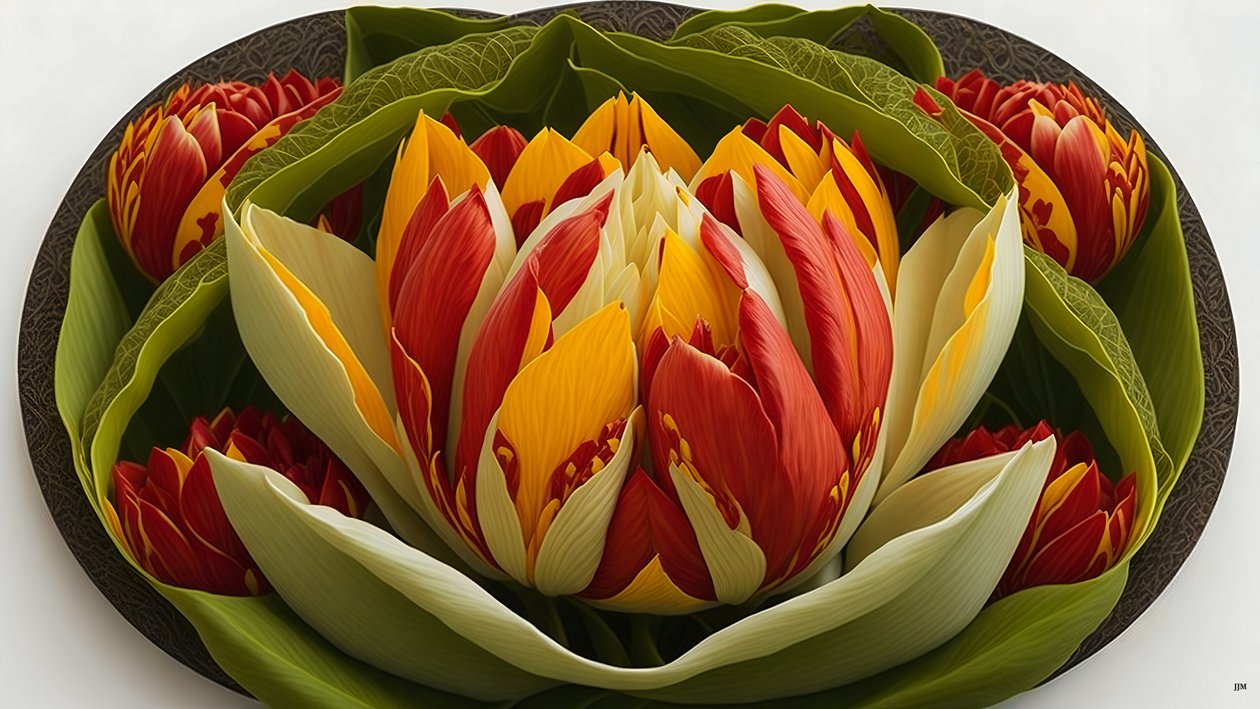 mandala: tulipanelementer_01 af Josef Johann Michel