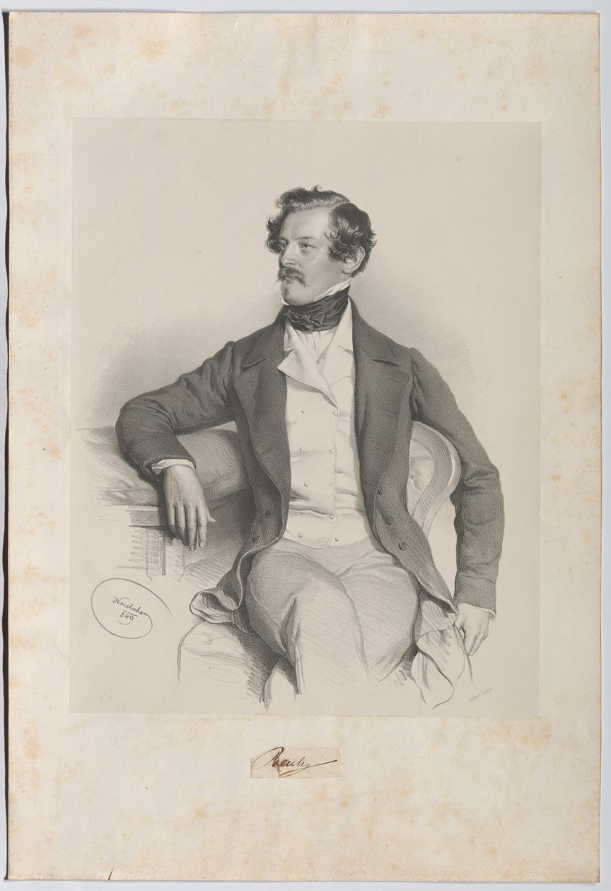 Alexander Freiherr von Bach (1813-1893), jurist, politiker af Josef Kriehuber