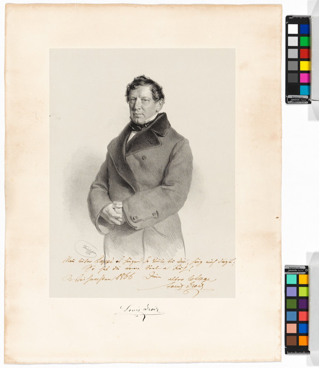 Alois (Louis) Grois (1809-1874), sanger, skuespiller af Josef Kriehuber