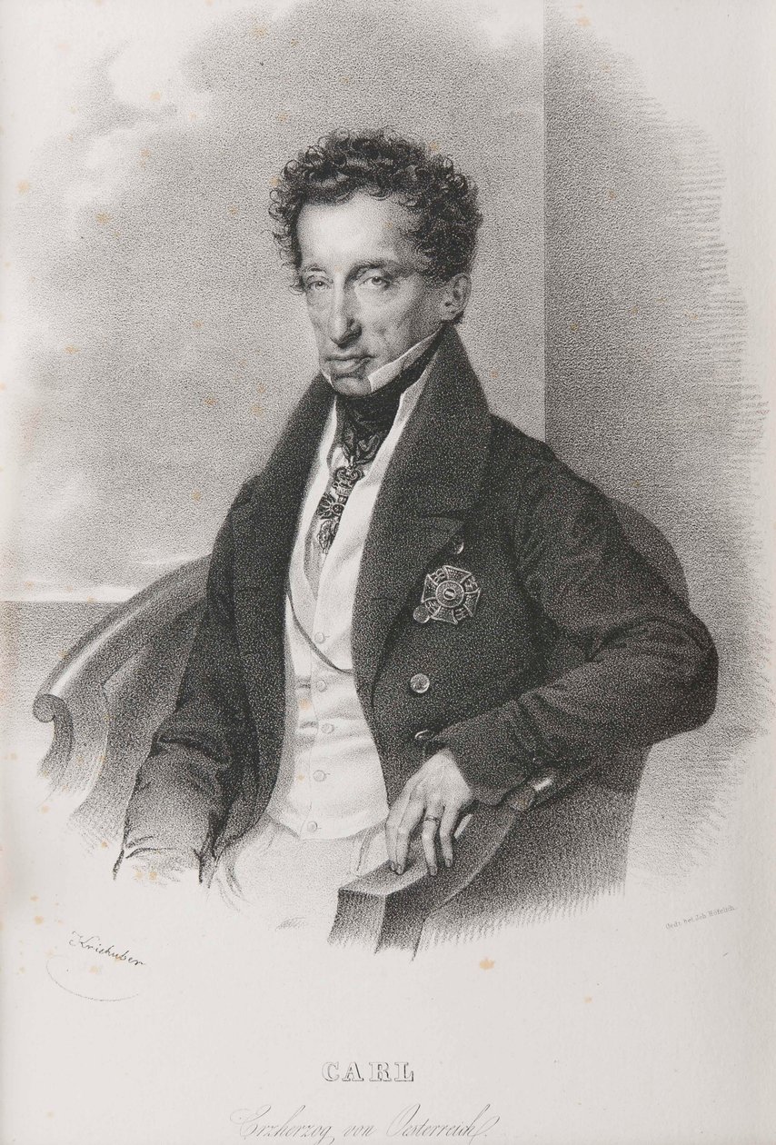 Ærkehertug Karl af Østrig 1771-1847, hertug af Teschen. af Josef Kriehuber