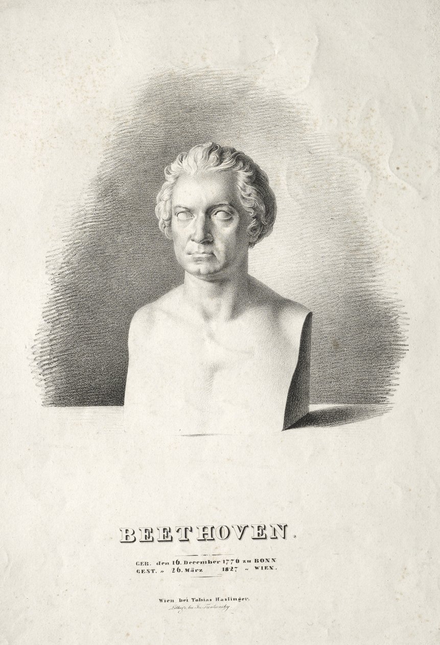 Buste af Ludwig van Beethoven af Josef Kriehuber