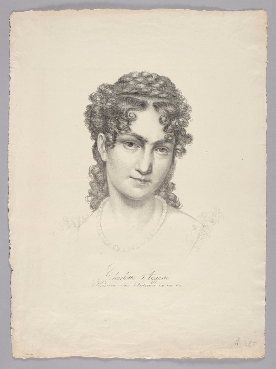 Charlotte Auguste, kejserinde af Østrig osv. af Josef Kriehuber