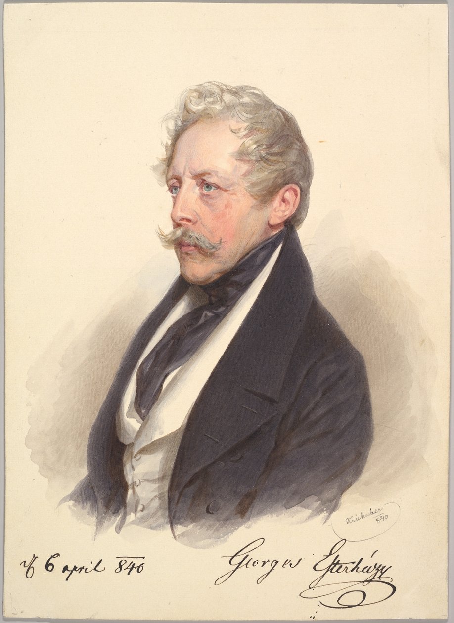 Grev Georg Esterházy af Galántha af Josef Kriehuber